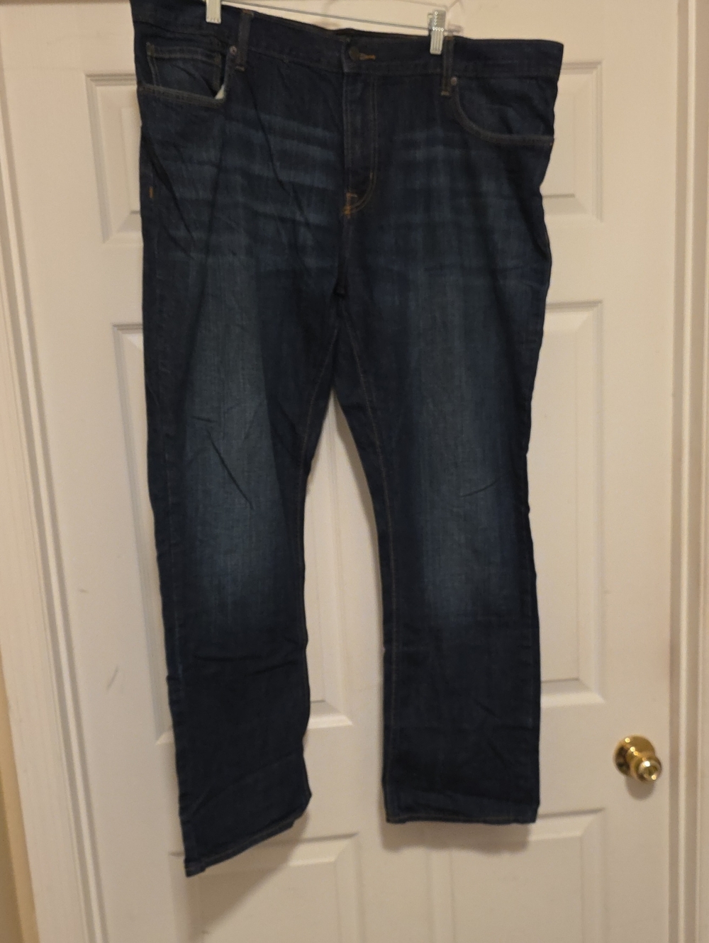 Men's Dark Blue Straight-Leg Jeans